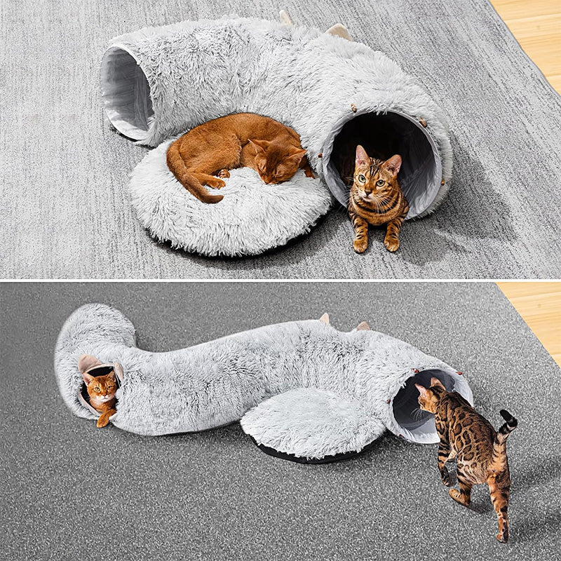 Cat Tunnel with Cat Bed