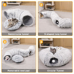 Cat Tunnel with Cat Bed