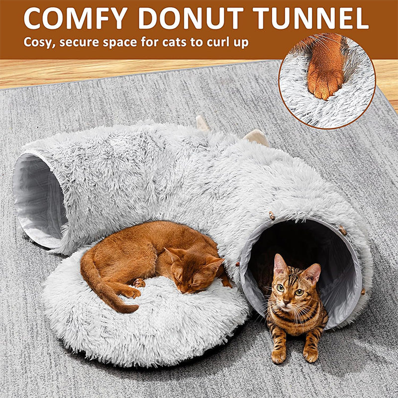 Cat Tunnel with Cat Bed